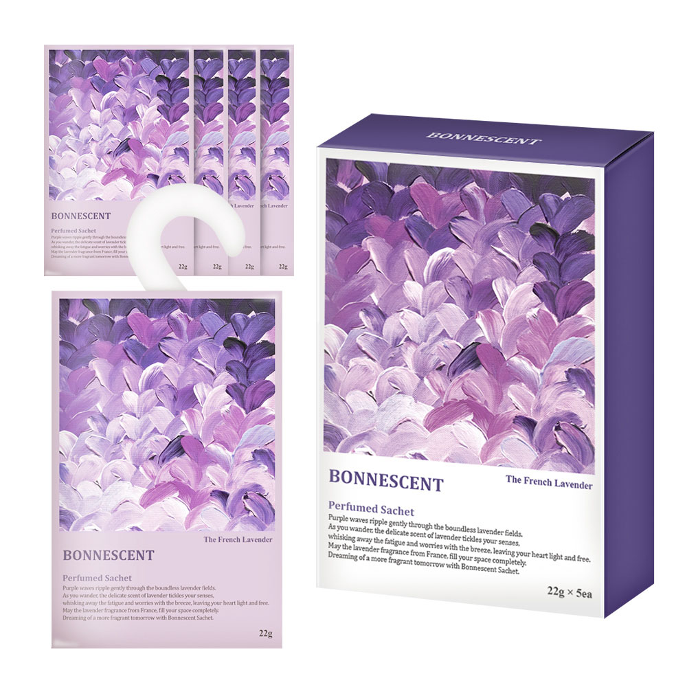 보네센트 샤쉐 방향탈취제 옷장방향제 더프렌치라벤더 22g x 5개(고리타입)