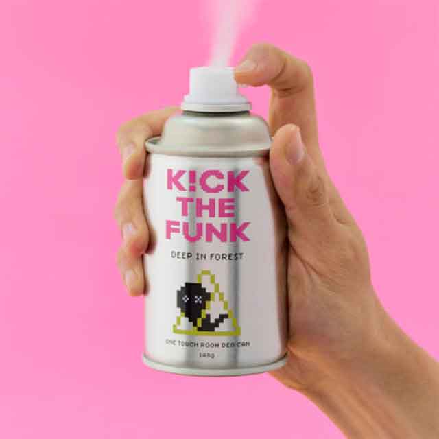 킥더펑크 원터치 룸 데오 캔 탈취제 쿨민트 (단상자 ver)