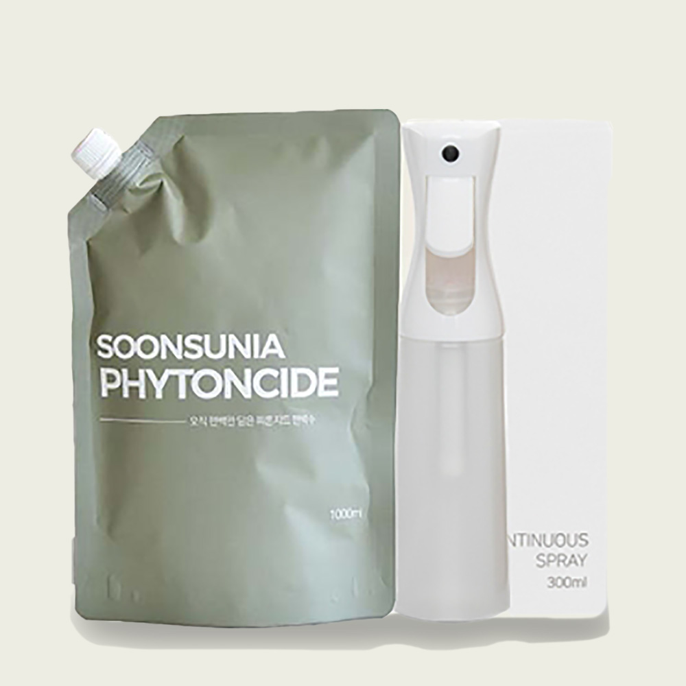 [화목한가정] 피톤치드 편백수 스프레이 리필팩 1000ml + 분사 스프레이 공병