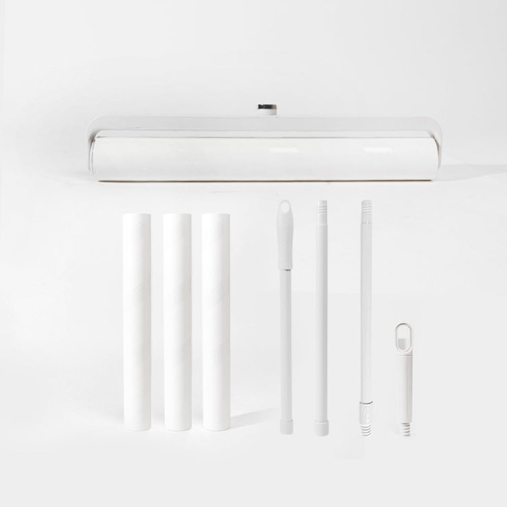 크린롤 초대형 36cm 돌돌이 길이조절 롱핸들 + 리필 60매 x 4개 세트