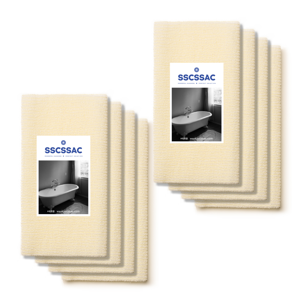 쓱싹 롱롱보들보들 샤워타올 아이보리 8P