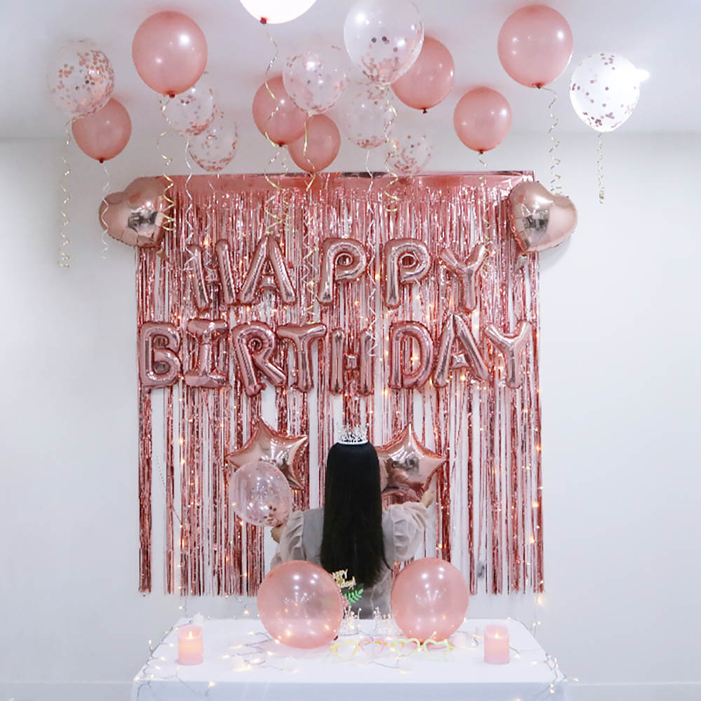 뷰라뷰 생일 파티 해피벌스데이 풍선 (손펌프+풍선테이프) 7종 택1