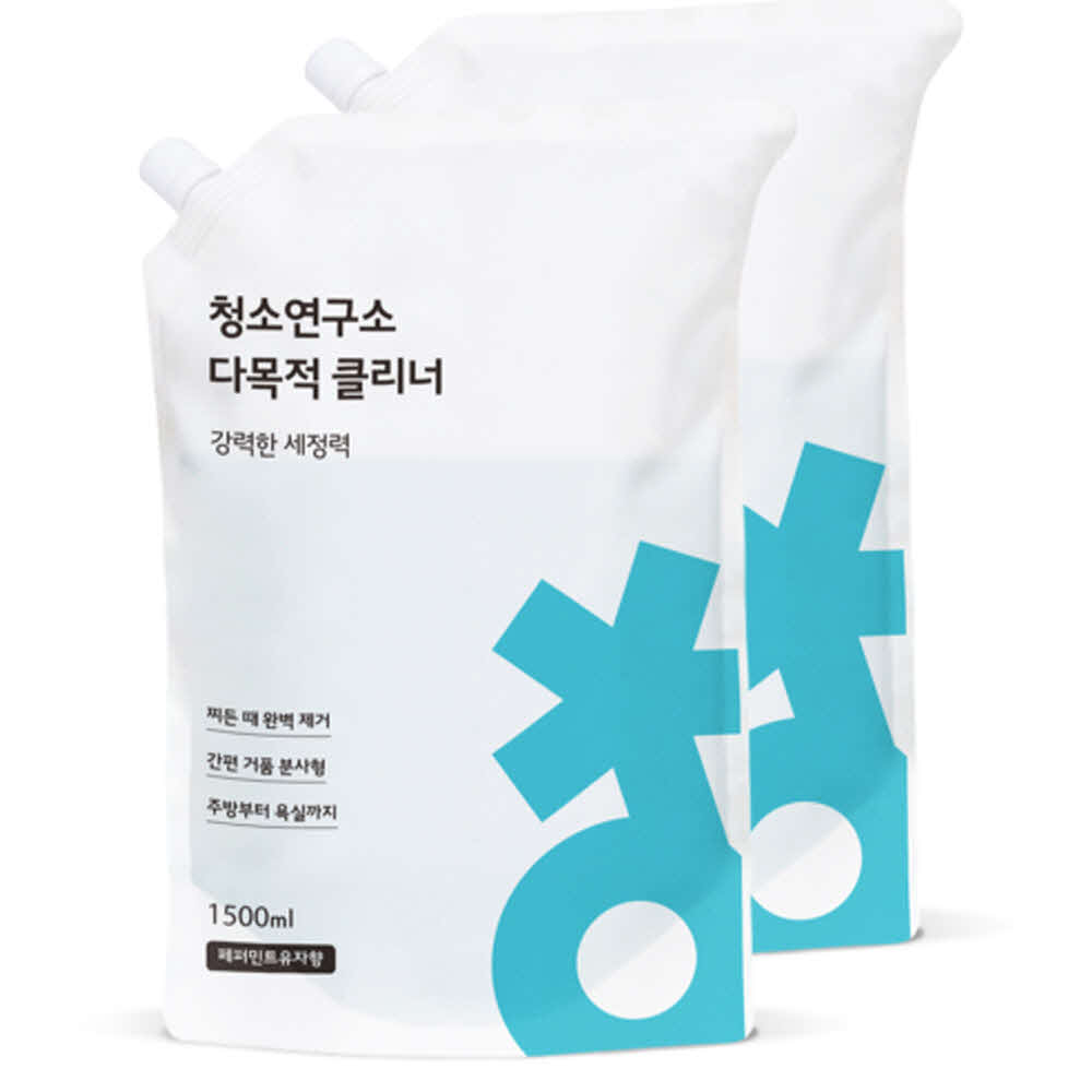 청소연구소 국내생산 다목적 클리너 리필 (1.5L*2개)