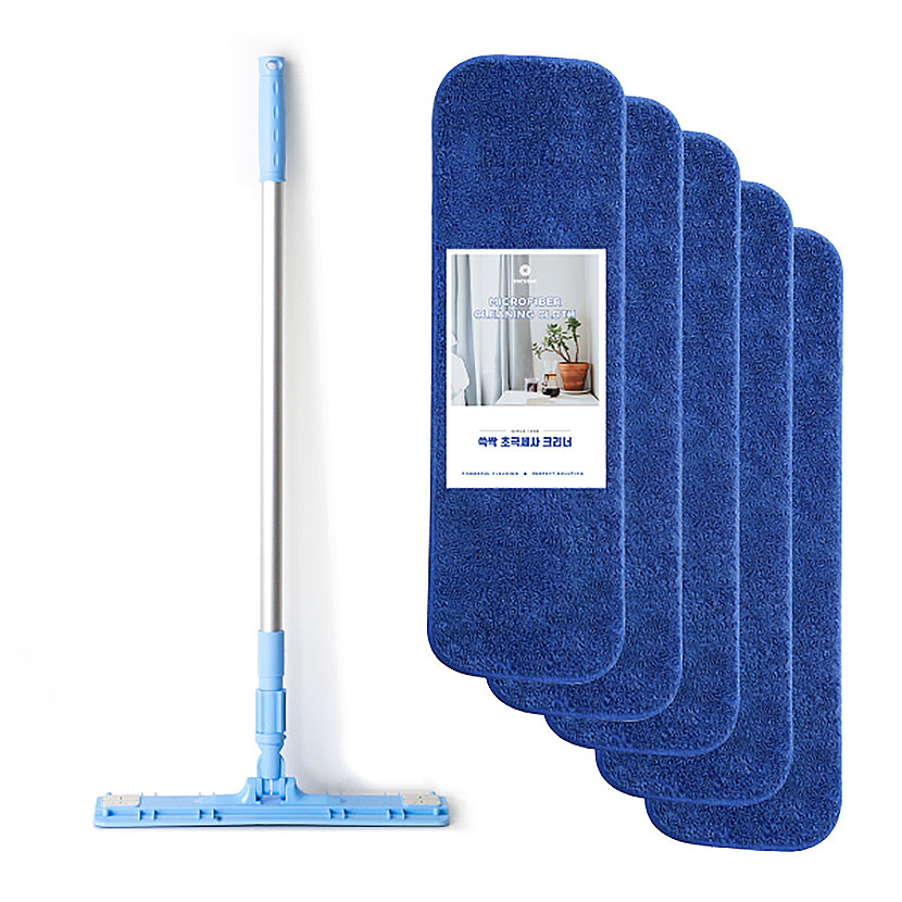 쓱싹 트위스트 루프 밀대패드 43cm*13cm 5P + 밀대봉