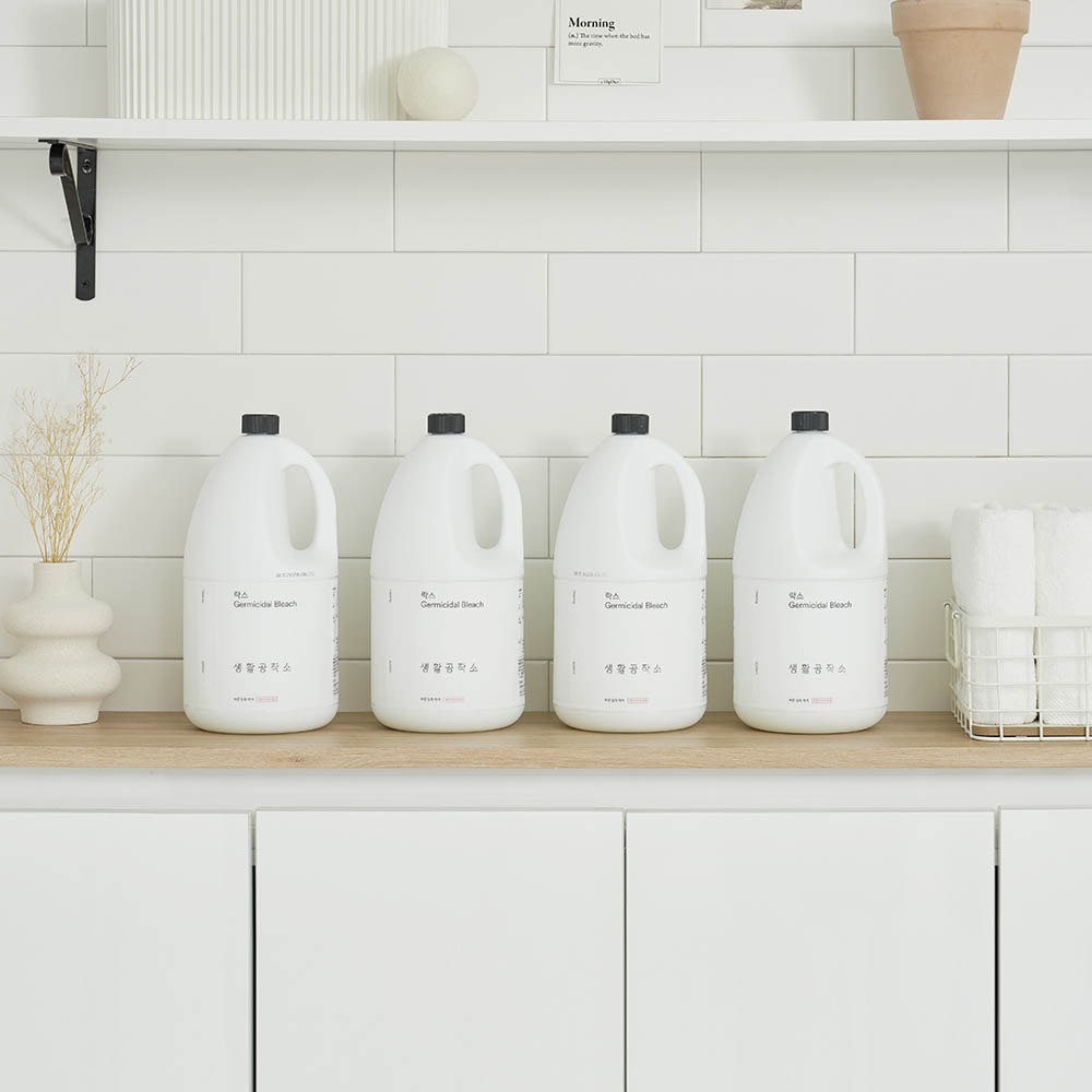 [생활공작소] 냄새 적은 깔끔 락스 3L X 4개