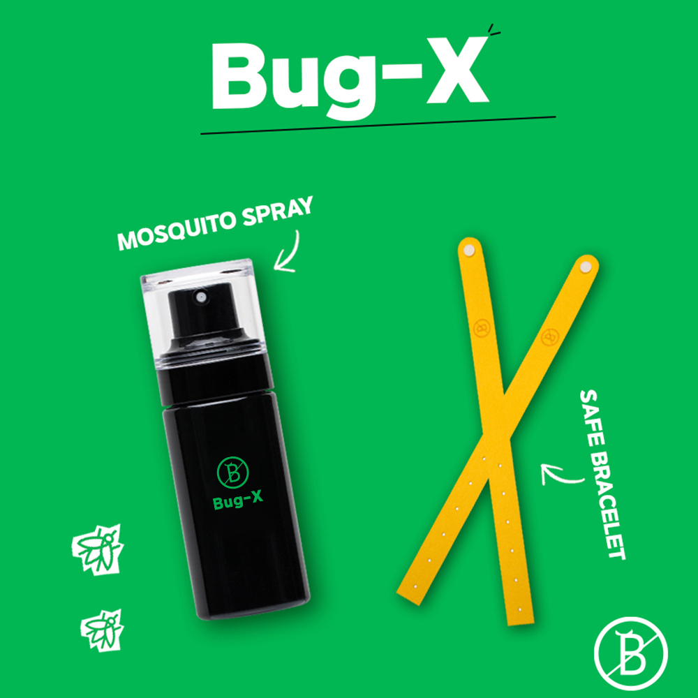버그엑스 국내산 모기기피제 모기퇴치제 안전성분 영유아 기피제+팔찌2