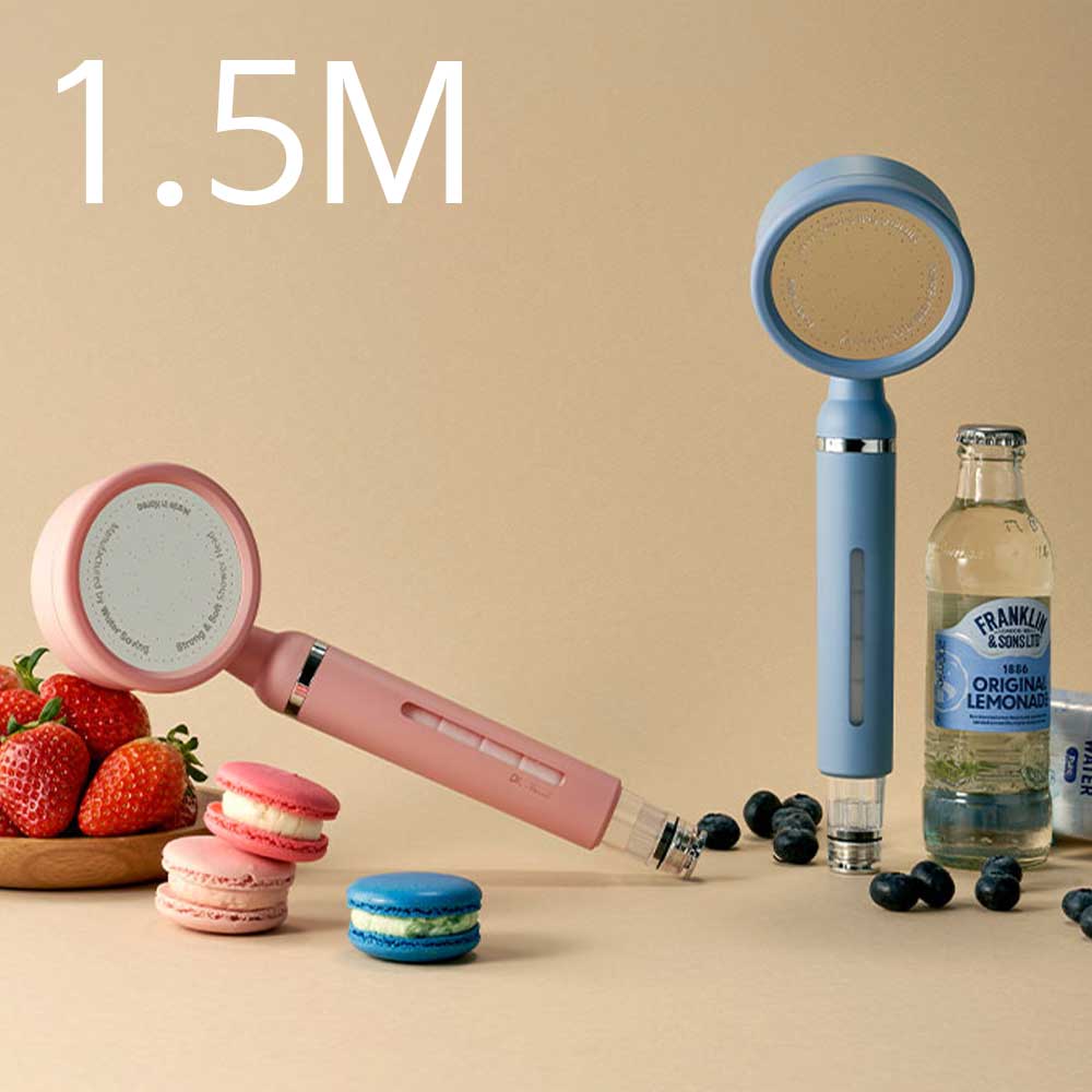 [톤앤샤워]설치가 간편한 원터치 컬러필터샤워헤드 세트 1.5M