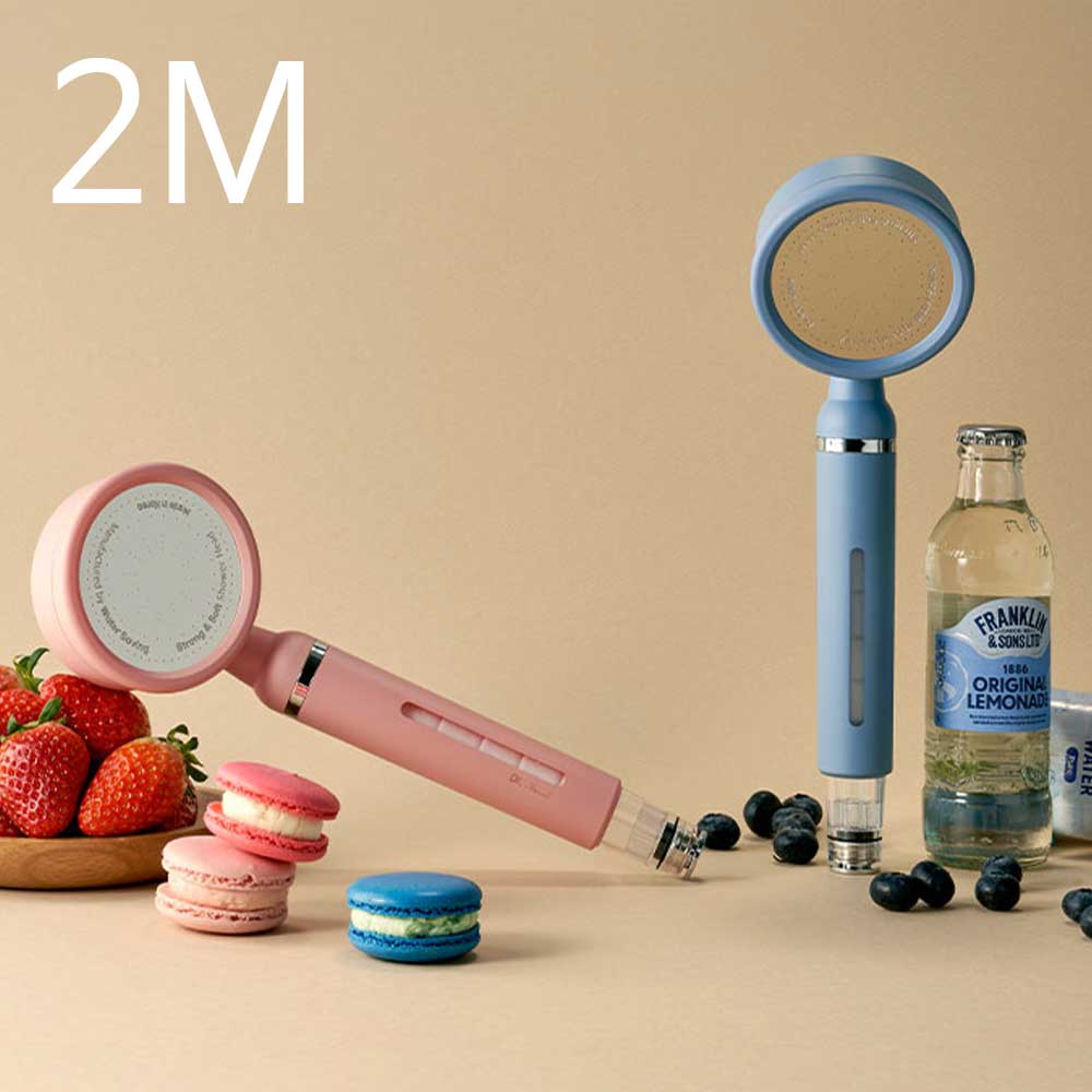 [톤앤샤워]설치가 간편한 원터치 컬러필터샤워헤드 세트 2M