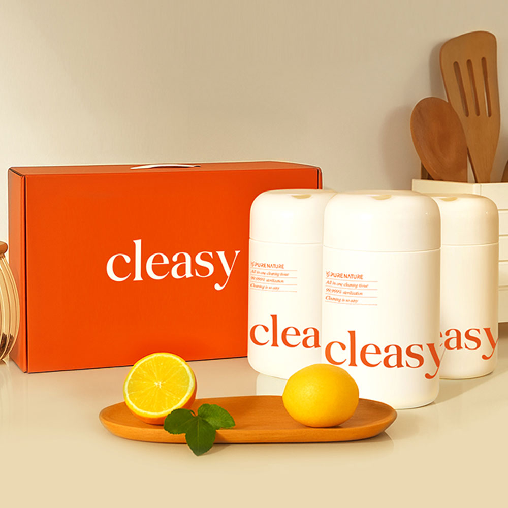 퓨어네이처 클이지 선물세트 1 (세정티슈 180매 3통)