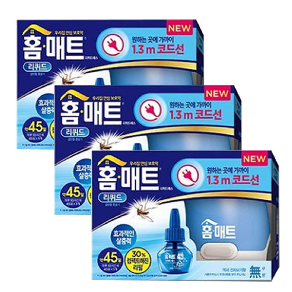 헨켈 홈키파 홈매트 리퀴드 [코드형 훈증기 + 29ml 45일] x 3개