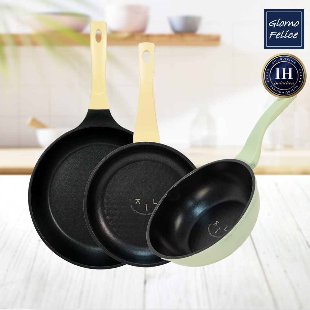 [죠르노펠리체] IH 프레쉬온 프라이팬 20+26cm+웍팬 20cm