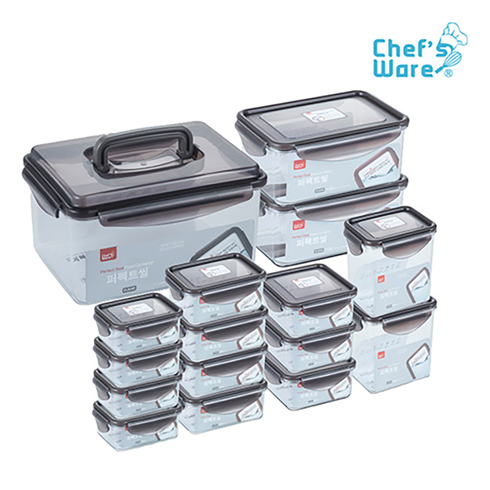 셰프웨어 퍼펙트씰 트라이탄 밀폐용기 실속 16조세트 DYC-SNT-16P-SET