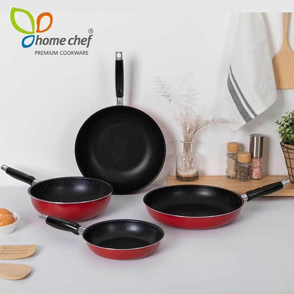 홈셰프 스톤마블 후라이팬4종세트, hc0804se-1