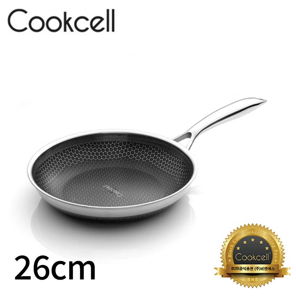 [Cookcell] 쿡셀 통3중 더블 세라믹 코팅 블랙에디션 IH 프라이팬 26cm / 품번 : 03003