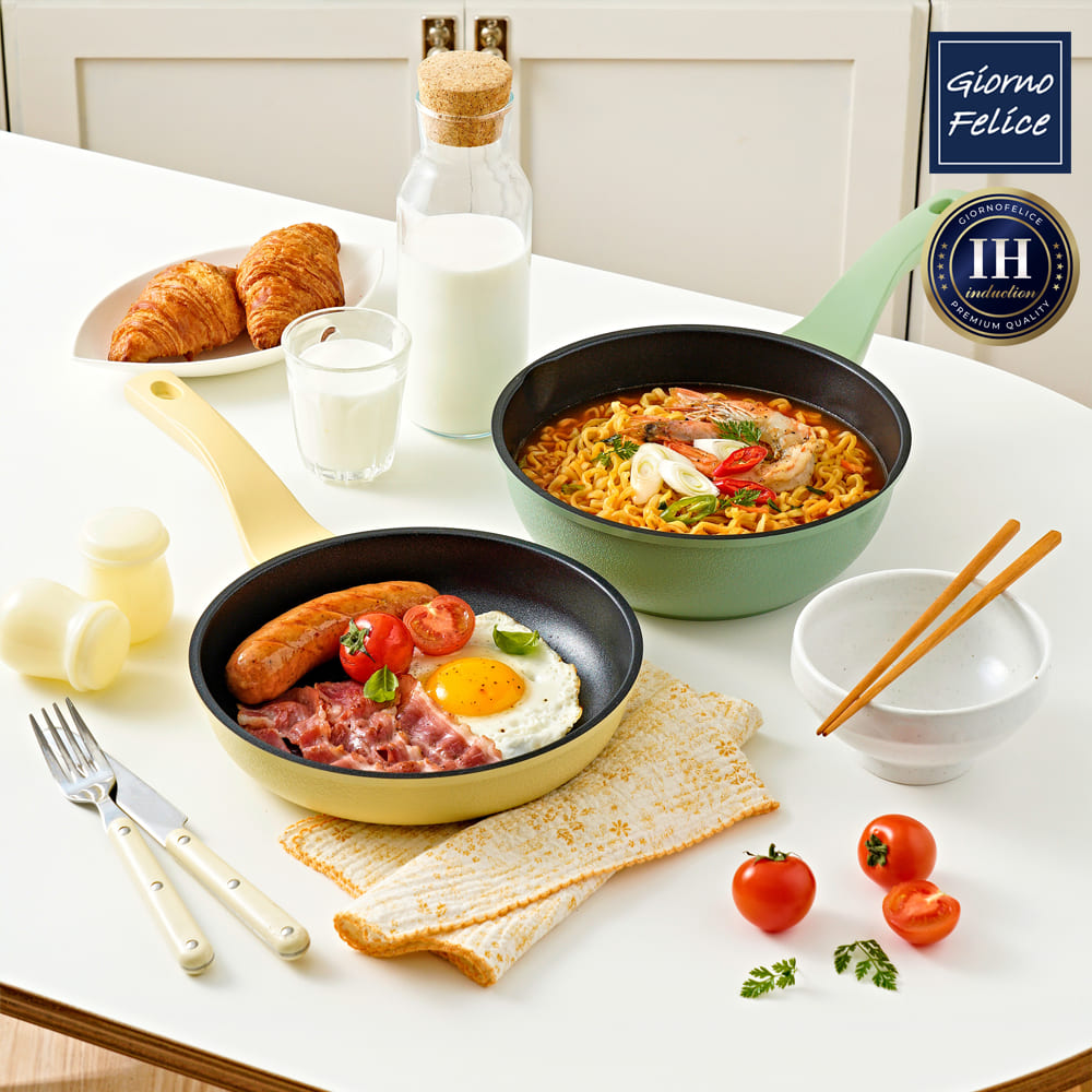 [죠르노펠리체] IH 프레쉬온 프라이팬 20cm+웍팬 20cm
