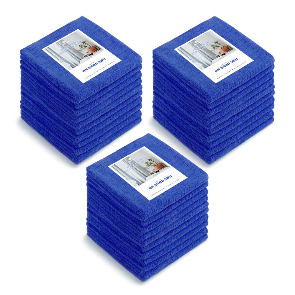 쓱싹 바둑이 행주 30x45 딥블루 10P 3세트