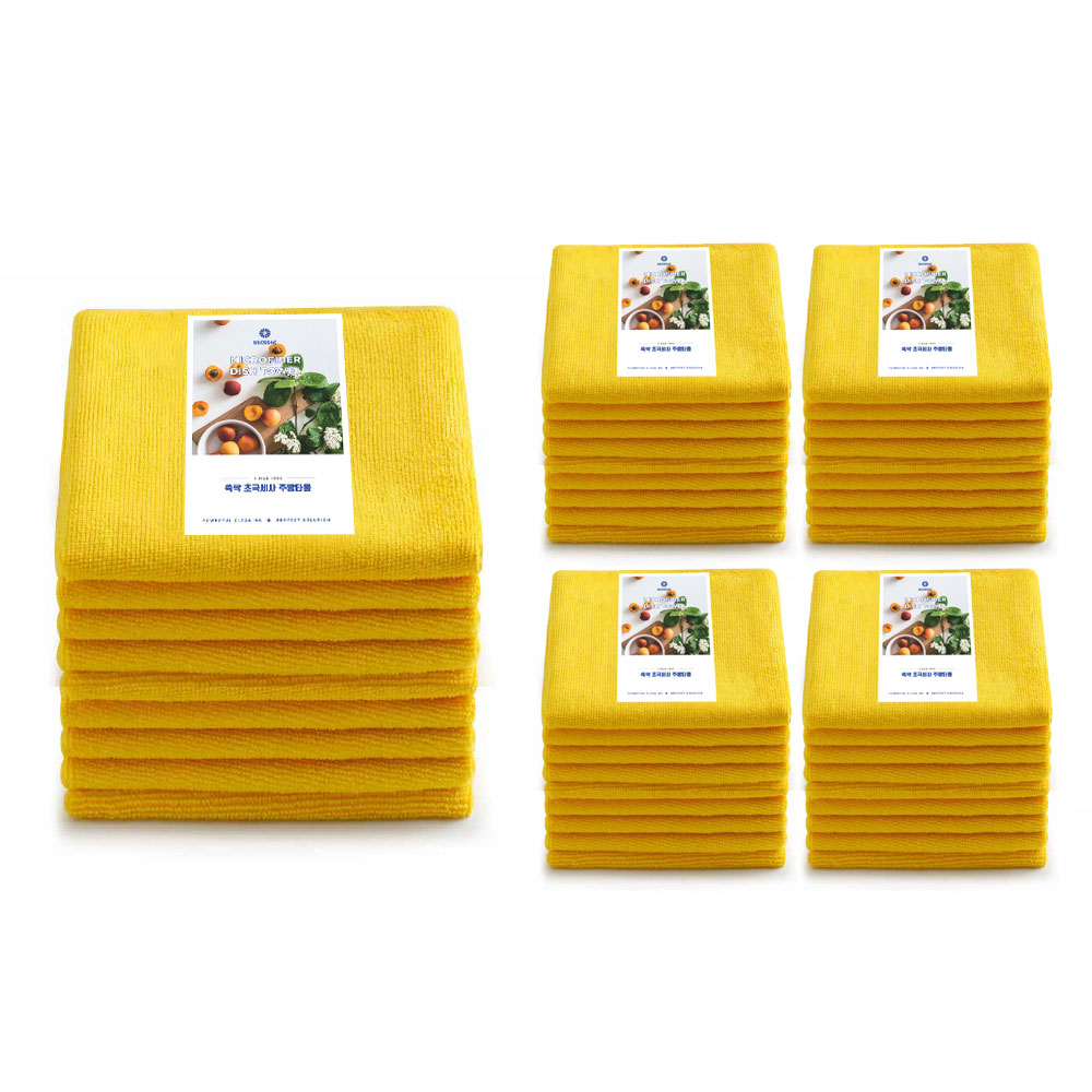 쓱싹 요술 행주 만능 극세사 40x33 옐로우 9개 5세트
