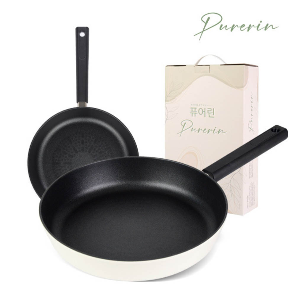 퓨어린 화이트 인덕션 (IH) 티타늄코팅 프라이팬 28cm
