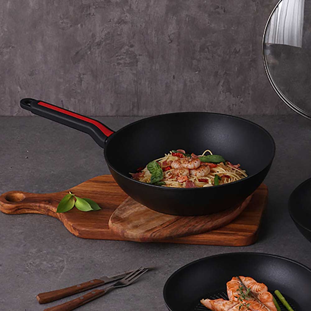 쿠안 IH 레이디 블랙 논스틱코팅 센서 궁중팬 28cm