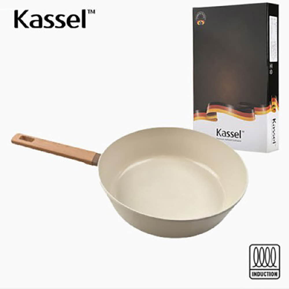 Kassel 카셀 인덕션 스톤 크림 세라믹 코팅 궁중팬 28cm