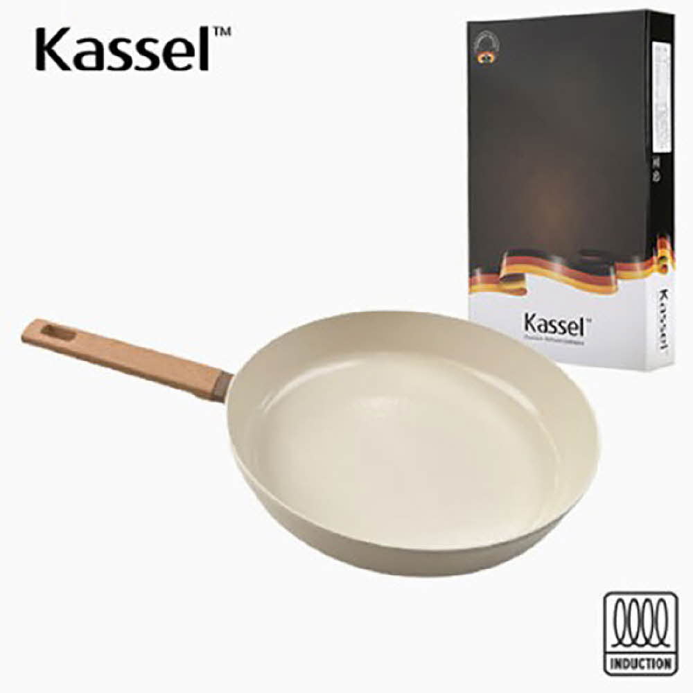Kassel 카셀 인덕션 스톤 크림 세라믹 코팅 후라이팬 28cm