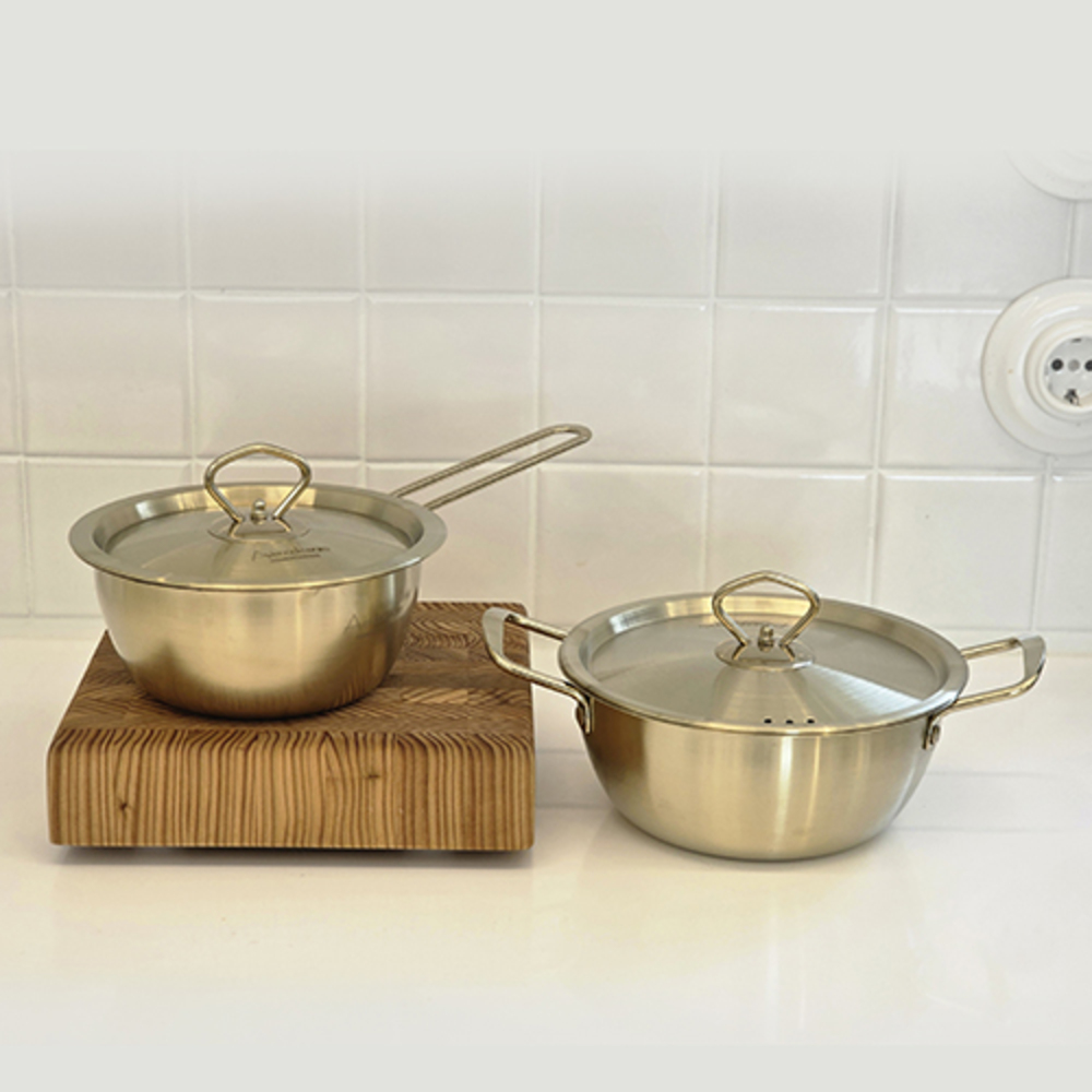 아비스 IH 티타늄코팅 스텐 2종B 세트 (편수16+양수20cm)