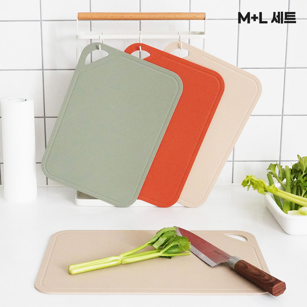 [심볼라] TPU 양면 플레이팅 도마 M+L 세트