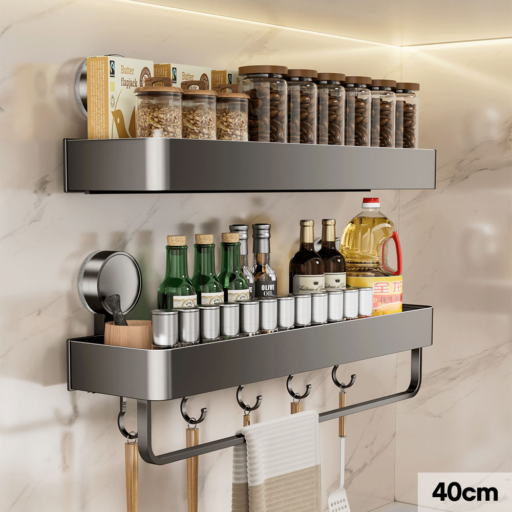 [생활笑품] 무타공 항공용 알루미늄 주방멀티선반 40cm