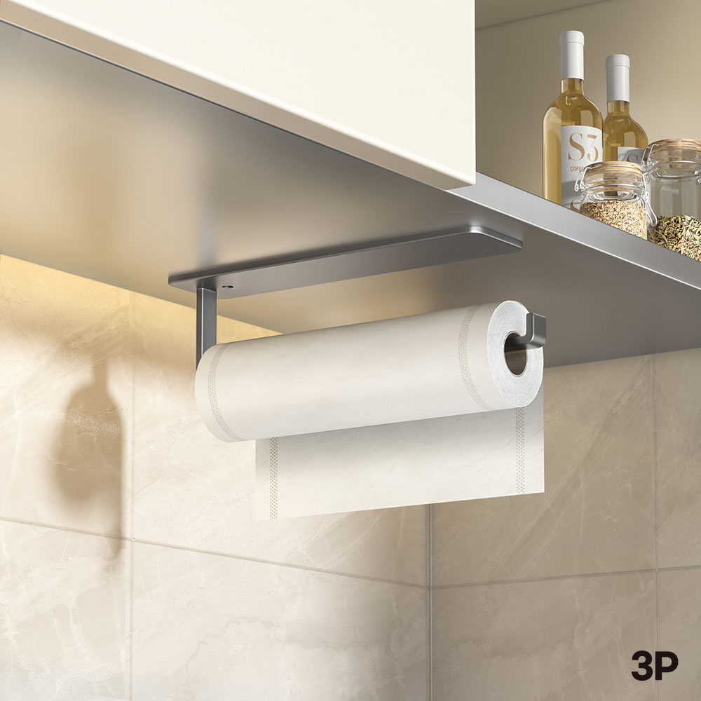 [생활笑품] 무타공 항공용 알루미늄 주방 키친타올걸이 x 3