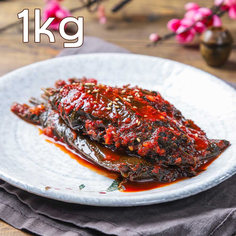 [집밥먹자] 국내산 재료로 만든 깻잎김치 1Kg