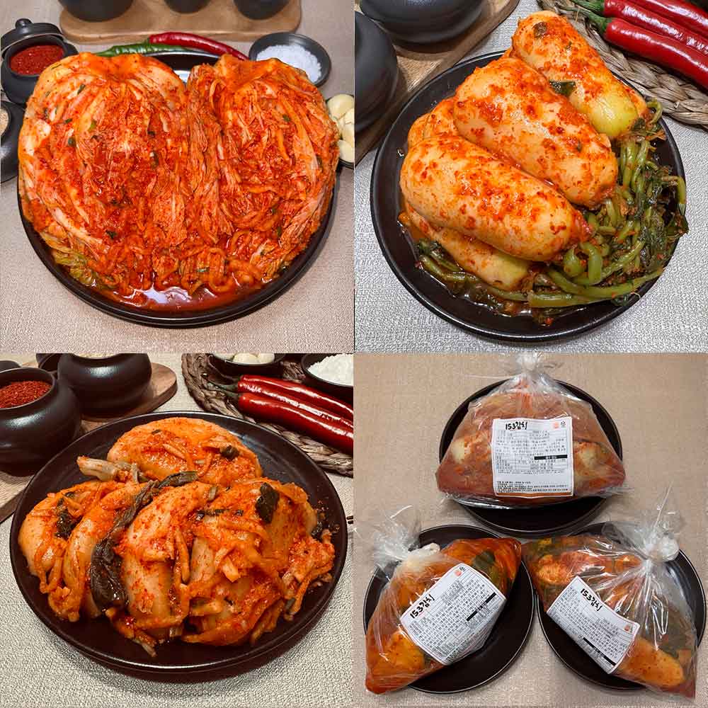 [153김치] 프리미엄 포기김치 3kg+총각2kg+갓석박지2kg