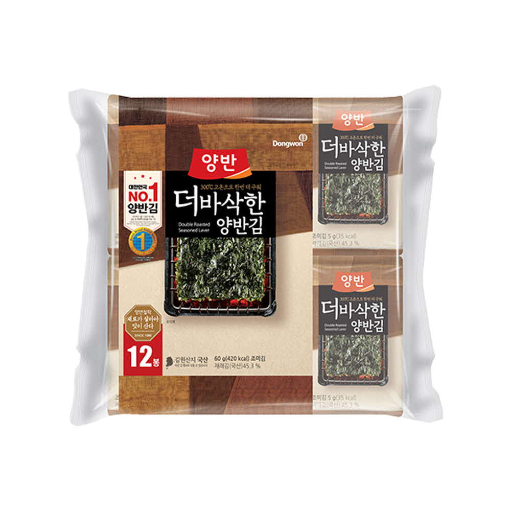 동원 더 바삭한 김 식탁12P(8매) x 4 (48봉)