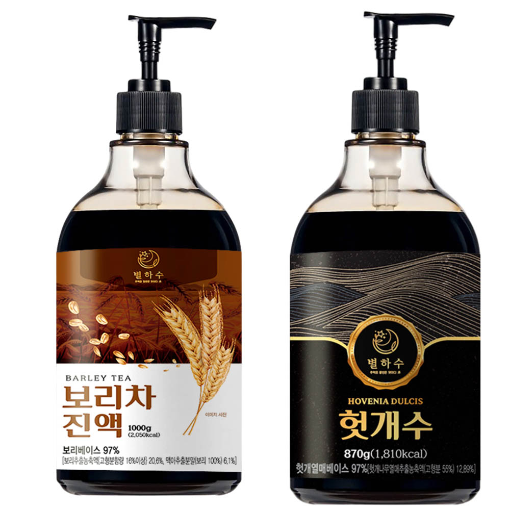 [SET_1] 별하수 보리차 진액 1000g+별하수 헛개차 진액 870g