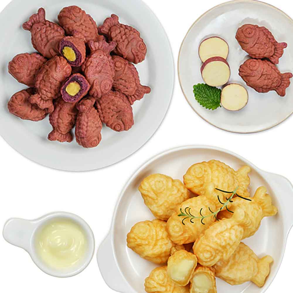 하우스원푸드 미니 슈크림붕어빵500g+고구마붕어빵500g