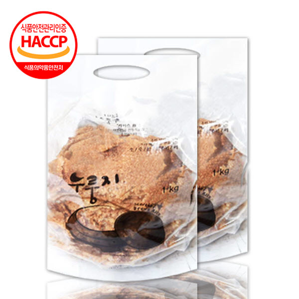 바이오누룽지 전통 놋쇠판에 구운 오래구워구수한누룽지 1kg*2