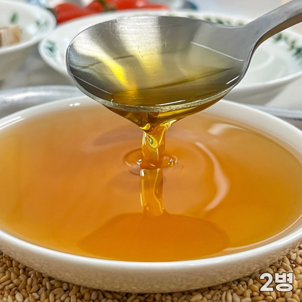[청년농가] 깨끗하고 진한 저온압착 350ml 참기름 2병