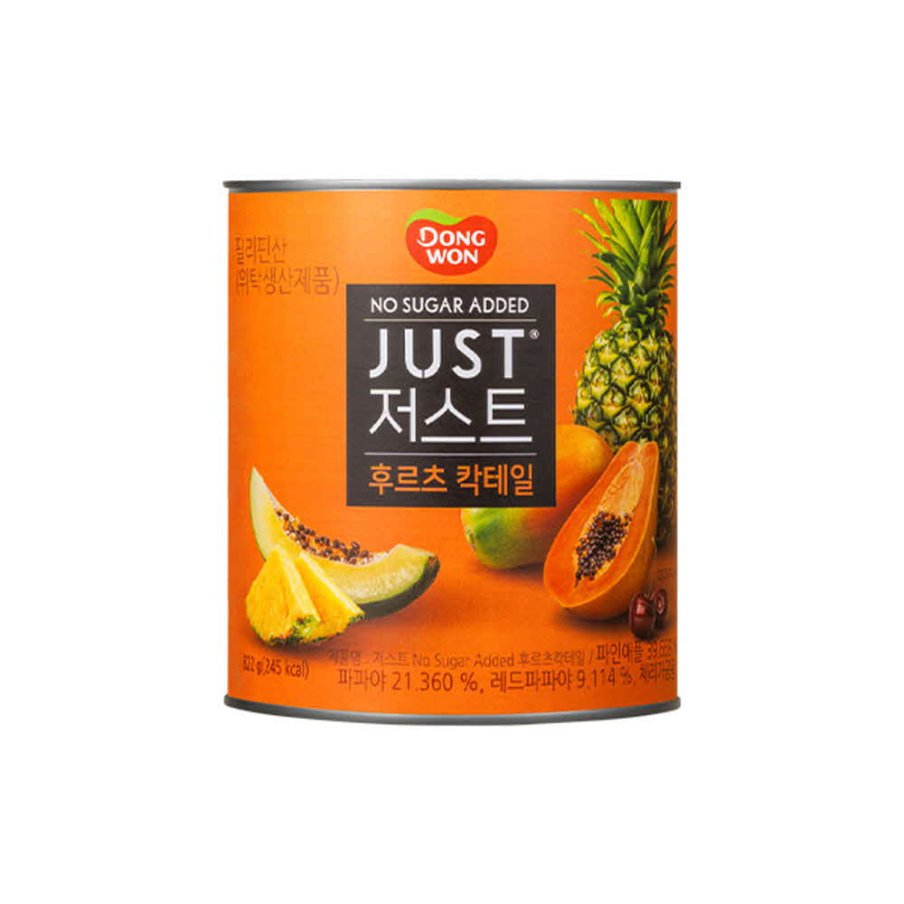 동원 저스트 노슈가 후르츠칵테일 822g x 4개
