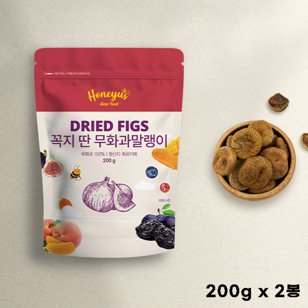 [허니이스] 마녀들이 즐겨먹던 과일 무화과 말랭이 200gx2봉