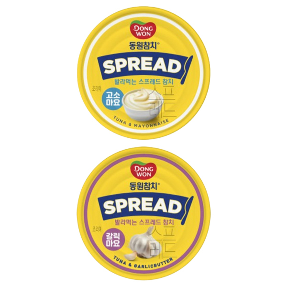 [동원] 동원참치 스프레드 고소마요 100g 4캔 + 갈릭마요 100g 4캔