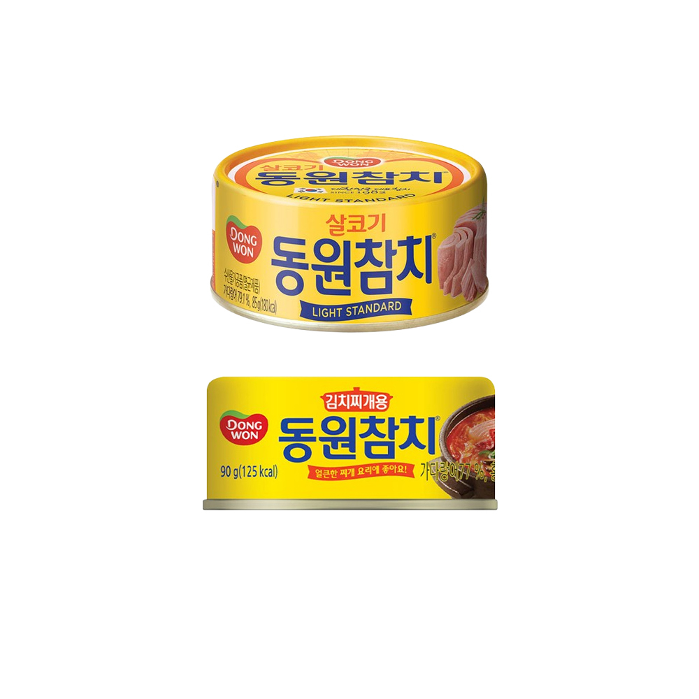 [동원] 라이트 스탠다드 참치 85g 8캔 + 김치찌개용 참치 90g 4캔