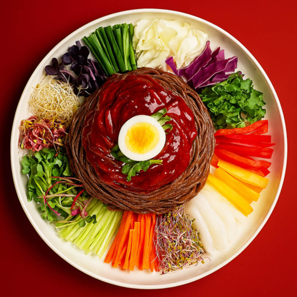 해돋이대아 [생면/신선배송]봉평식 비빔메밀면10인분(메밀면2kg+쫄면장1통)