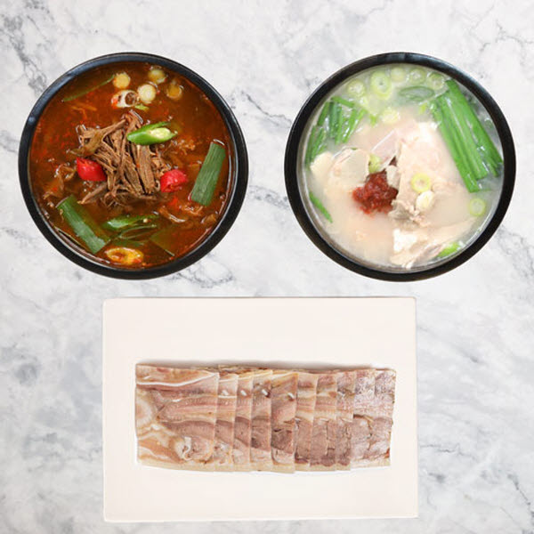 전통맛집 돼지국밥600g+육개장600g+돼지머리편육500g