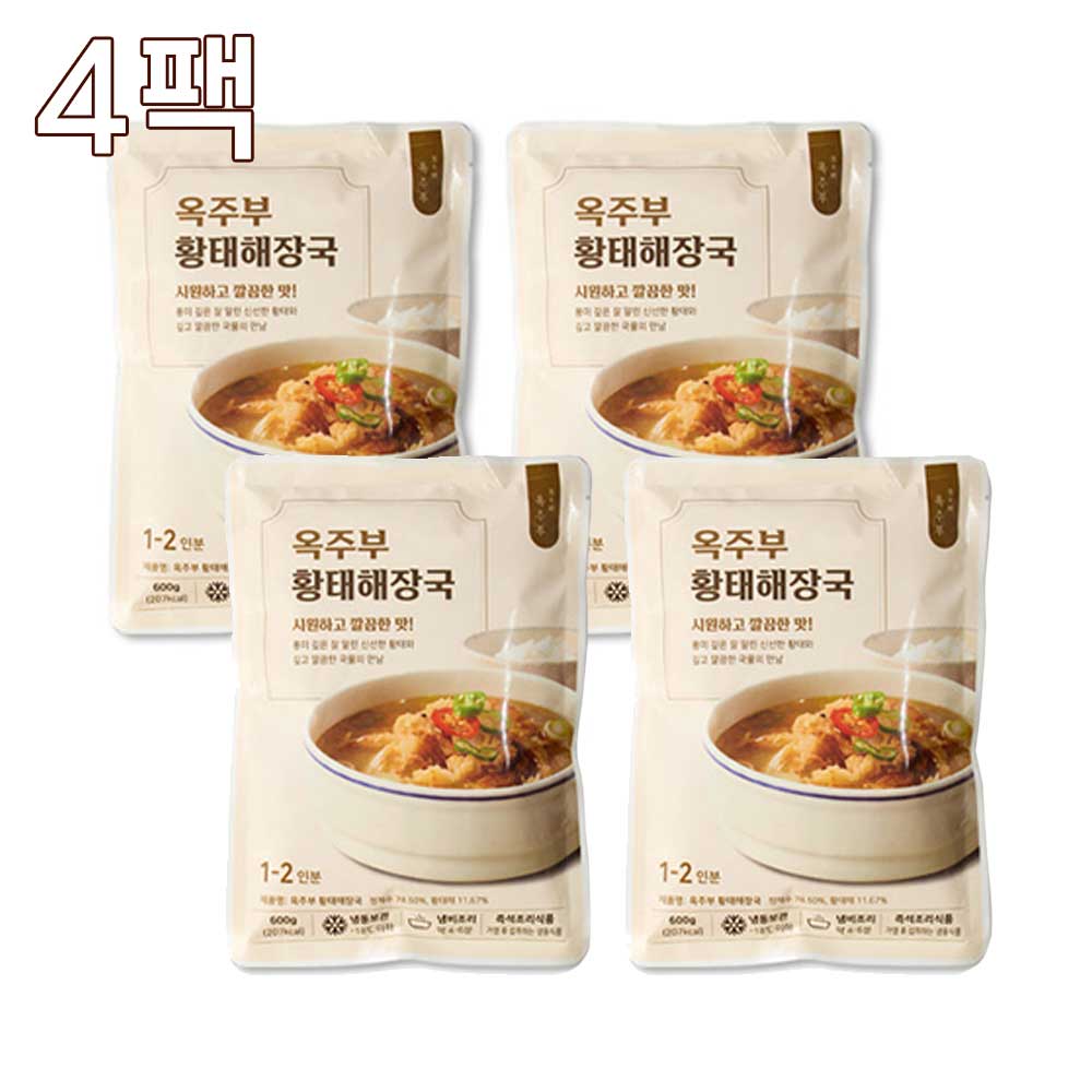 옥주부 용대리 황태해장국 600gX4팩