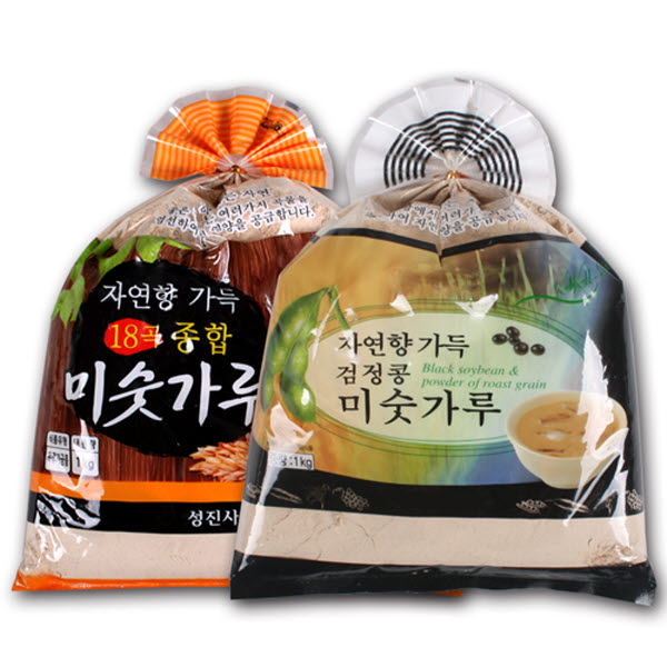 자연향가득 검정콩 미숫가루 1kg+18곡 종합미숫가루 1kg