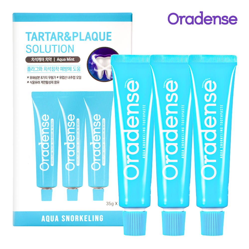 [오라덴스] 아쿠아스노클링 치석케어 치약 35g, 3개