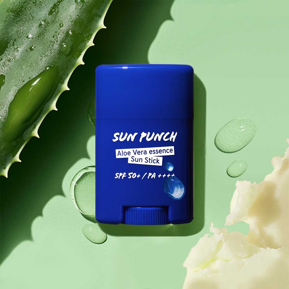 [꽃을든남자] 선펀치 알로에베라 에센스 선스틱 3중 기능성 화장품 (15g) x 1개