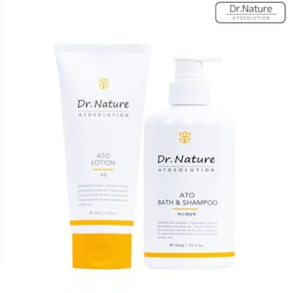 닥터네이처 저자극 베이비 유아 무향 아토 바스앤샴푸 300ml