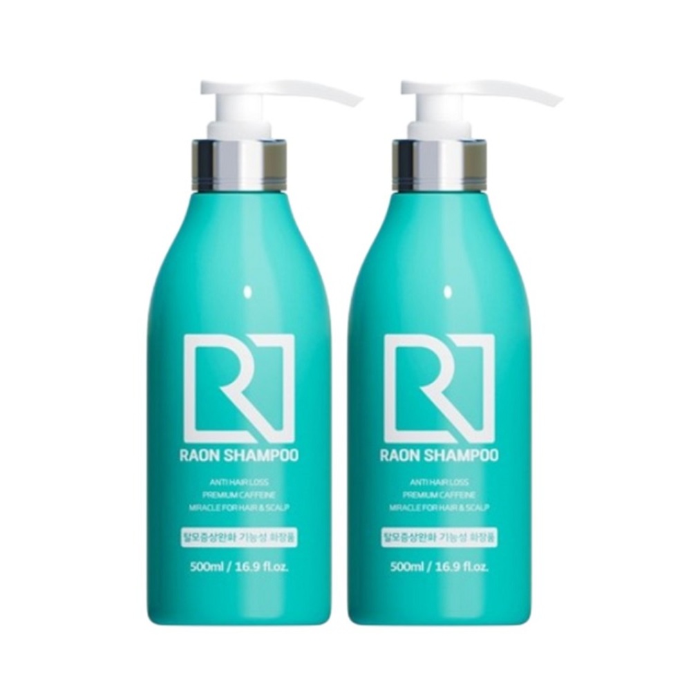 [1+1특가]라온샴푸 탈모솔루션 비오틴 카페인 글루타치온 프리미엄 탈모샴푸 500ml 2개