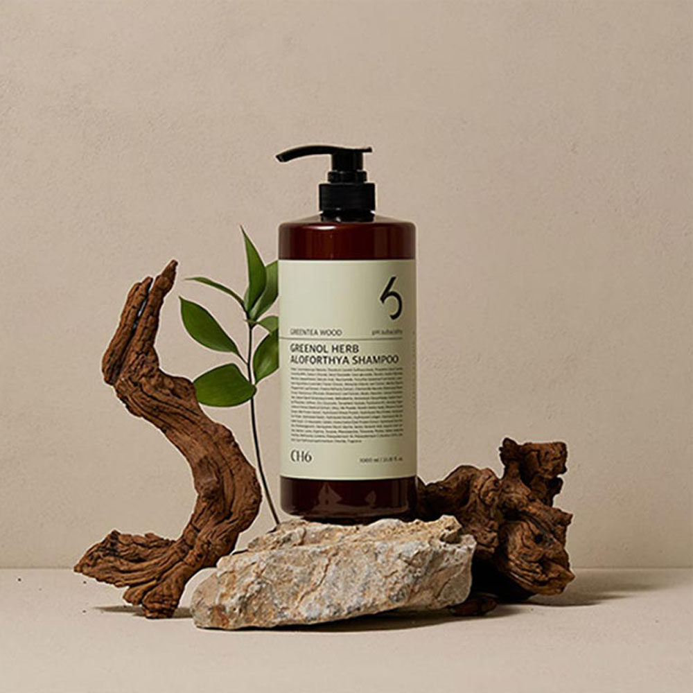 CH6 그리놀 허브 알로포시아 샴푸 그린티우드향 1L