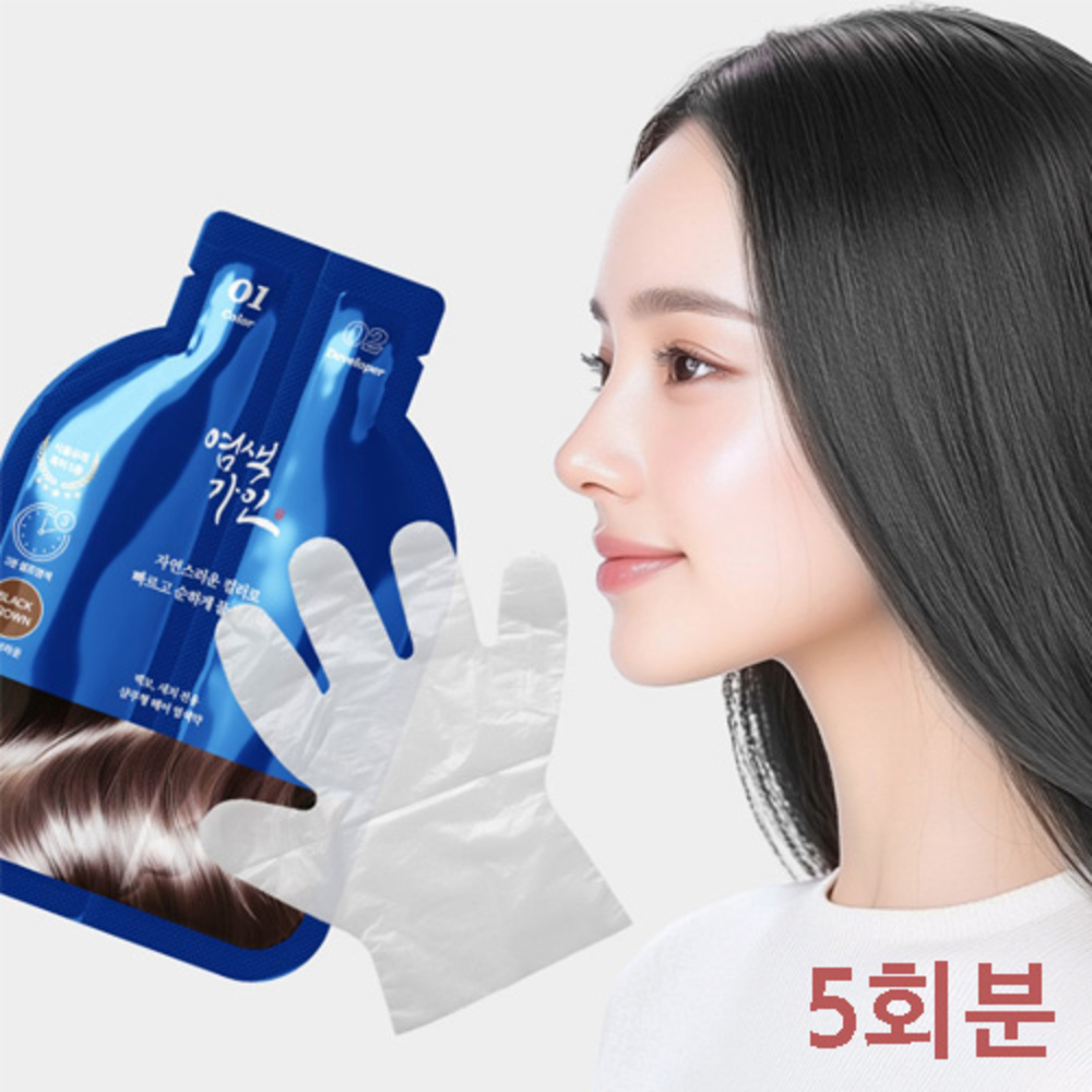 염색가인 3분 셀프 새치 커버 천연 염색제 1박스 (5회분)